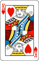 Graphic representing the King of Hearts